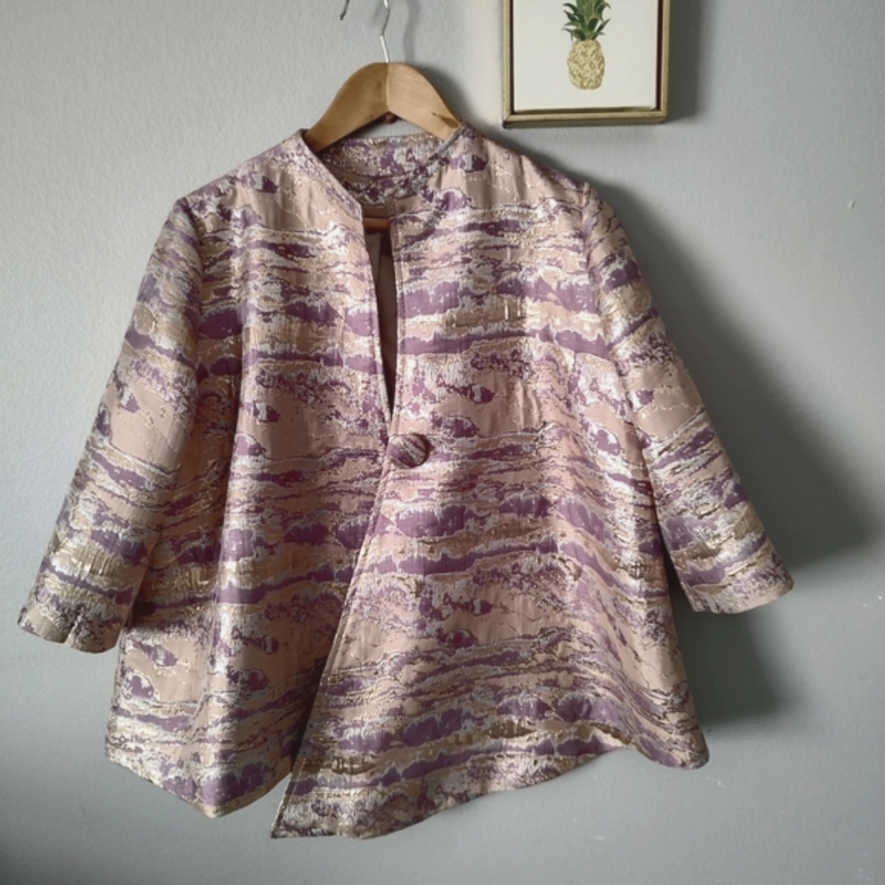 Blazer casual multicolor Handmade Asymmetric Excellent Condition M / S Unbranded